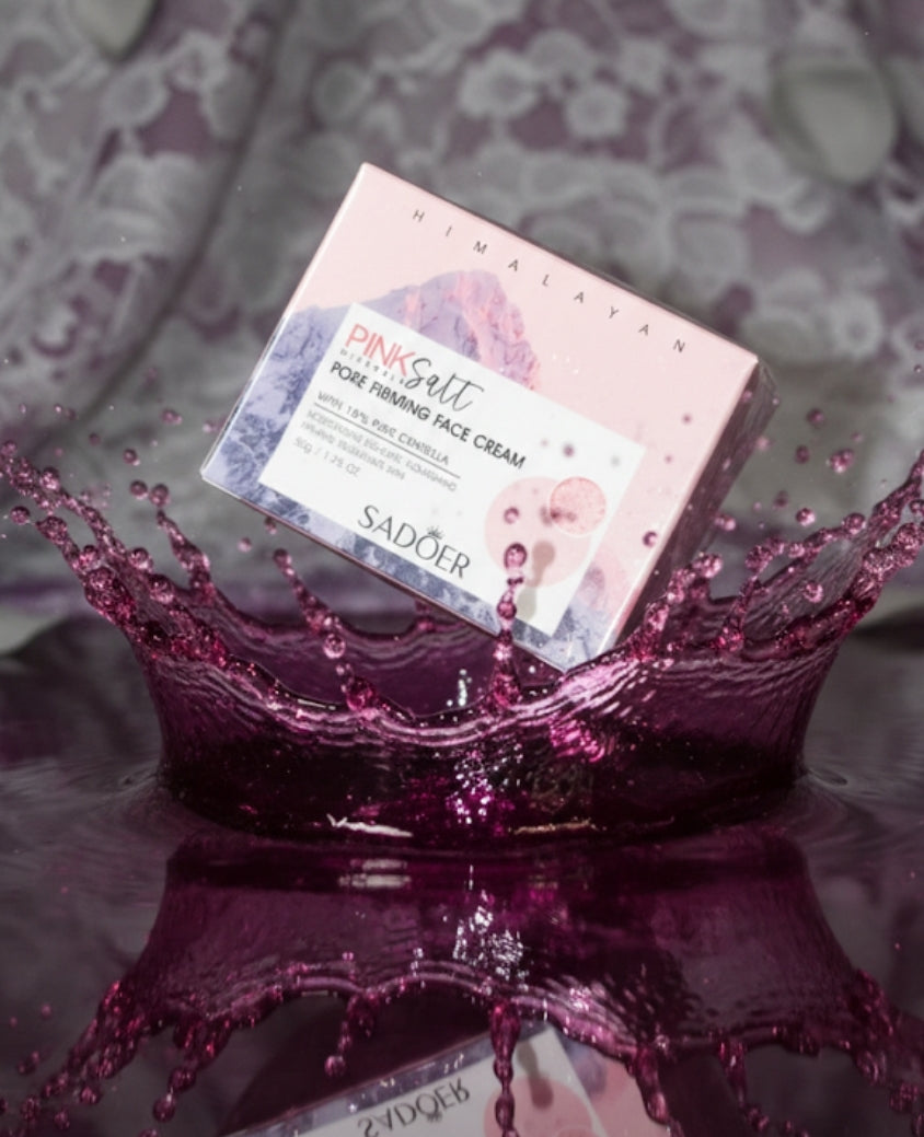 Pink salt minerals pore firming face cream