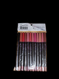 Assorted Waterproof Eye & Lip Liner with White Liner 12 Piece